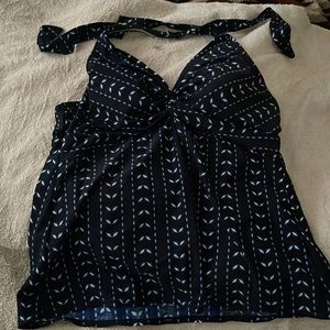 Navy blue Tankini bathing suit top size XL